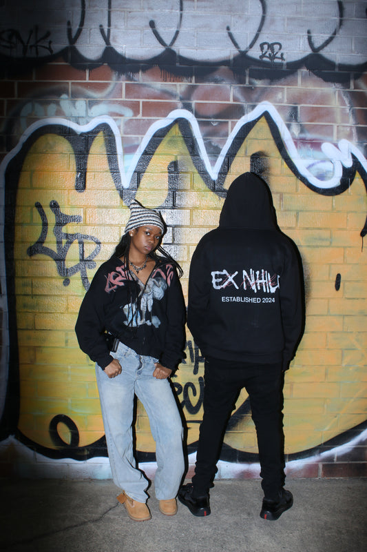 Creatio Ex Nihilo "In Need" Black Zip Up Jacket